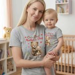 Camiseta y body para bebé personalizados de 100% algodón con nombre y diseño primer día de la Madre regalo de cumpleaños para mujeres y bebés