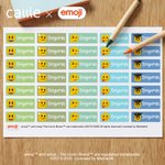 Personalized Playful Emoji Scene Set of 2 Waterproof Stickers with Name Back to School Birthday Gift for Kids | Callie × emoji ™