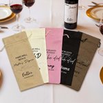 Personalizada Línea Simple Gorra de Graduación Bolsa de Vino con Nombre de Texto Año Fiesta de Graduación Regalo para Master PhD Graduados