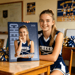 Personalized Glitter Cheerleading Girl Photo Canvas Prints with Name and Year Ship from USA Senior Night Game Day Team Gift for Cheerleaders