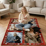 Personalized 1-8 Graduation Photos Soft Throw Blanket with Name and Year Home Decor Graduation Party Gift for Graduates