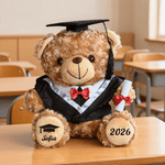 Personalised Graduation Cap Bachelor's Gown Plush Stuffed Teddy Bear with Year and Name Graduation Party Ceremony Gift for Graduates