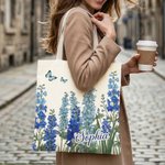 Borsa Tote personalizzata con nome Accessori da viaggio Festa della mamma Regalo di compleanno per le donne Ragazze
