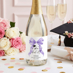 Personalisierte Bogen She Did It Wasserdicht Weinflasche Aufkleber Etiketten mit Namen Jahr Graduierung Geschenk für Absolventen