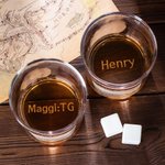 Personalisierte klassische Karte Design 10 oz Old Fashioned Rock Whiskey Glas mit Boden Text Geburtstagsgeschenk für Mann Barkeeper Whiskey-Enthusiasten