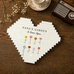 Personalised Grandma's Garden Birth Flower Heart Building Brick Puzzles with Names Text and Title Mother's Day Gift for Mom Grandma