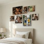 Personalized Warm Family Set 7  Photo Giclee Canvas Prints Wall Displays Ship from USA Anniversary Birthday Housewarming Gift for Friends Family