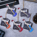 Personalizzato 3D effetto Retro Guitar Amp Santa Hat Ornamento con nome e anno Holiday Decor Regalo di Natale per gli amanti della chitarra Guitarists