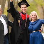 Personalised Two-coloured Ribbon Braided Lei with Glitter Grad Cap Tag and Name Graduation Gift for Graduates