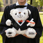 Personalised Graduation Cap Bachelor's Gown Plush Stuffed Teddy Bear with Year and Name Graduation Party Ceremony Gift for Graduates
