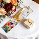 Personalized New Chapter Butterfly Flower Acrylic Bookmark with Name and Tassel Reading Supplies Retirement Birthday Gift for Retiree Bookworm