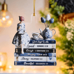 Personalisierte Gott sagt, ich bin Acryl Ornament mit Namen Kirche Gebet Geburtstagsgeschenk für Mädchen Lesen Liebhaber