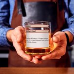 Personalisierte klassische Karte Design 10 oz Old Fashioned Rock Whiskey Glas mit Boden Text Geburtstagsgeschenk für Mann Barkeeper Whiskey-Enthusiasten