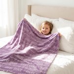 Couverture Personnalisée Multicolore pour Bébé avec Nom Décoration de la Maison Douche de Bébé Cadeau d'Anniversaire pour Nouveaux Parents Famille