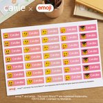 Personalized Playful Emoji Scene Set of 2 Waterproof Stickers with Name Back to School Birthday Gift for Kids | Callie × emoji ™