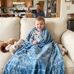 Couverture Personnalisée Multicolore pour Bébé avec Nom Décoration de la Maison Douche de Bébé Cadeau d'Anniversaire pour Nouveaux Parents Famille