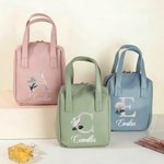 Personalisierte Kosmetiktasche mit irisierender Geburtsblume und Initiale | mit Namen | großer Kulturbeutel | Geburtstag Muttertag Geschenk für Frauen