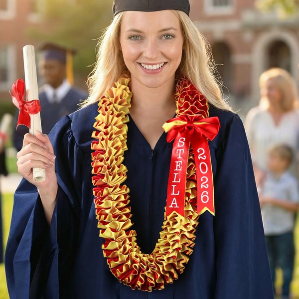Personalized Class of 2026 Multicolor Graduation Lei with Text Graduation Accessories Senior Recognition Party Gift for Graduates