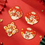 Aimant magnétique pour réfrigérateur avec nom, personnalisé et de style chinois, avec cheval, pour la décoration de la maison, pour le festival de printemps et la nouvelle année, pour les enfants, les