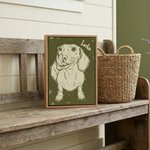 Personalised Hand-Drawn Doodle Style Pet Photo Canvas Prints  with Name Ship from USA Home Decor Birthday Gift for Pet Lover