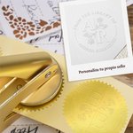Embosador personalizado de metal con flor de nacimiento monograma nombre e iniciales regalo de cumpleaños y club de lectura para amantes de los libros