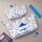 Personalisierte Chinoiserie Mahjong Tiles Pouch Makeup Tasche mit Text Reisezubehör Geburtstag Geschenk für Mahjong-Liebhaber