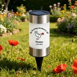 Personalized Exquisite Pigeon Butterfly Floral Solar Garden Light with Name and Text Cemetery Garden Memorial Gift for Bereaved Families