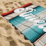 Personalized Aztec Style Quick Dry Oversized Microfiber Beach Towel with Name Beach Party Holiday Gift for Family Friends