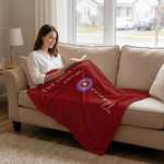 Personalized 1-12 Birth Flowers Soft Throw Blanket with Names Home Decor Mother's Day Birthday Gift for Mom Grandma Wife