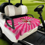 Personlig Cartoon Character Photo pustende Golf Cart Seat Seat Cover med navn Club Team Bursdagsgave til golfspillere elskere