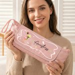 Sac de rangement portable pour canne chauffante avec nom et coussin isolant Accessoire de voyage Cadeau d'anniversaire pour les femmes