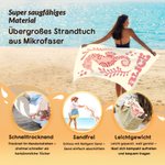 Personalisiertes Strandtuch mit Meerestiere und Namen | schnelltrocknend und übergroß | Sommer Geburtstag Geschenk für Ozeanliebhaber