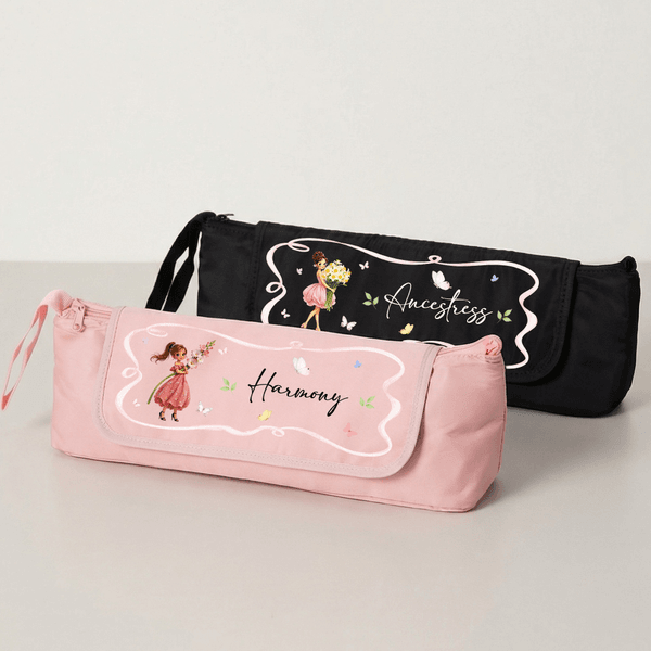 Sac de rangement portable pour canne chauffante avec nom et coussin isolant Accessoire de voyage Cadeau d'anniversaire pour les femmes