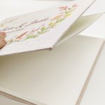 Personalize Floral Wreath Wedding Guest Book with Names and Date Wedding Anniversary Gift for Newlyweds