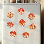 Aimant magnétique pour réfrigérateur avec nom, personnalisé et de style chinois, avec cheval, pour la décoration de la maison, pour le festival de printemps et la nouvelle année, pour les enfants, les