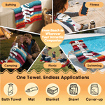 Personalized Aztec Style Quick Dry Oversized Microfiber Beach Towel with Name Beach Party Holiday Gift for Family Friends