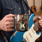 Personlig Rock Guitar 11 oz 15 oz keramisk krus med navn Daglig bruk Bursdagsgave til gitarelskere