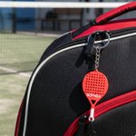 Personalized 3D Printed Padel Racket Keychain with Name Sporty Accessory Birthday Father's Day Gift for Padel Enthusiasts