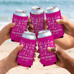 Personalized Western Cowboy Style Beer Can Cooler Sleeve with Name Birthday Bridesmaid Party Gift for Friends Beer Lovers Girl