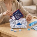 Personalisierte Chinoiserie Mahjong Tiles Pouch Makeup Tasche mit Text Reisezubehör Geburtstag Geschenk für Mahjong-Liebhaber