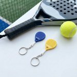 Personalized 3D Printed Padel Racket Keychain with Name Sporty Accessory Birthday Father's Day Gift for Padel Enthusiasts