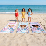 Toalla de playa personalizada de sirena de secado rápido y gran tamaño con nombre Vacaciones en la playa Fiesta de cumpleaños Regalo para niñas Familia