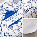 Personalisierte Chinoiserie Mahjong Tiles Pouch Makeup Tasche mit Text Reisezubehör Geburtstag Geschenk für Mahjong-Liebhaber