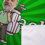 Personlig Cartoon Character Photo pustende Golf Cart Seat Seat Cover med navn Club Team Bursdagsgave til golfspillere elskere