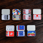 Personalisierte 3d Druck Vintage Weißblech Box Tasche Brettspiel Set mit Text Reise Geburtstag Geschenk für Freunde Spielliebhaber