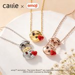 Kiss Emoji Explosion Cloud Collier avec texte Dainty Jewelry Birthday Anniversary Mother's Day Gift for Girlfriend | Callie × emoji ™
