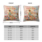 Personalised Just A Girl Who Loves Sewing Soft Cushion Cover with Name Home Decor Birthday Gift for Girls Women