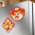 Aimant magnétique pour réfrigérateur avec nom, personnalisé et de style chinois, avec cheval, pour la décoration de la maison, pour le festival de printemps et la nouvelle année, pour les enfants, les