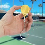 Personalized 3D Printed Padel Racket Keychain with Name Sporty Accessory Birthday Father's Day Gift for Padel Enthusiasts