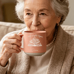 Personalised Line Drawing Style Floral Book 12 oz Ceramic Coffee Mug with Title Name and Date Retirement Gift for Retired Teacher Woman